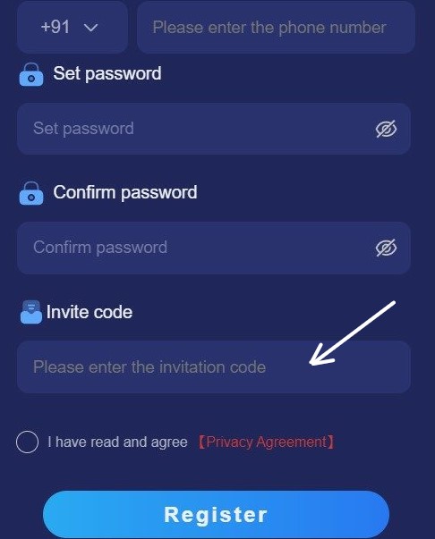 Use the Tiranga Lottery Invite Code
